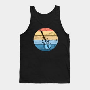 Double Bass Music Notation Bassist String Musician Tank Top